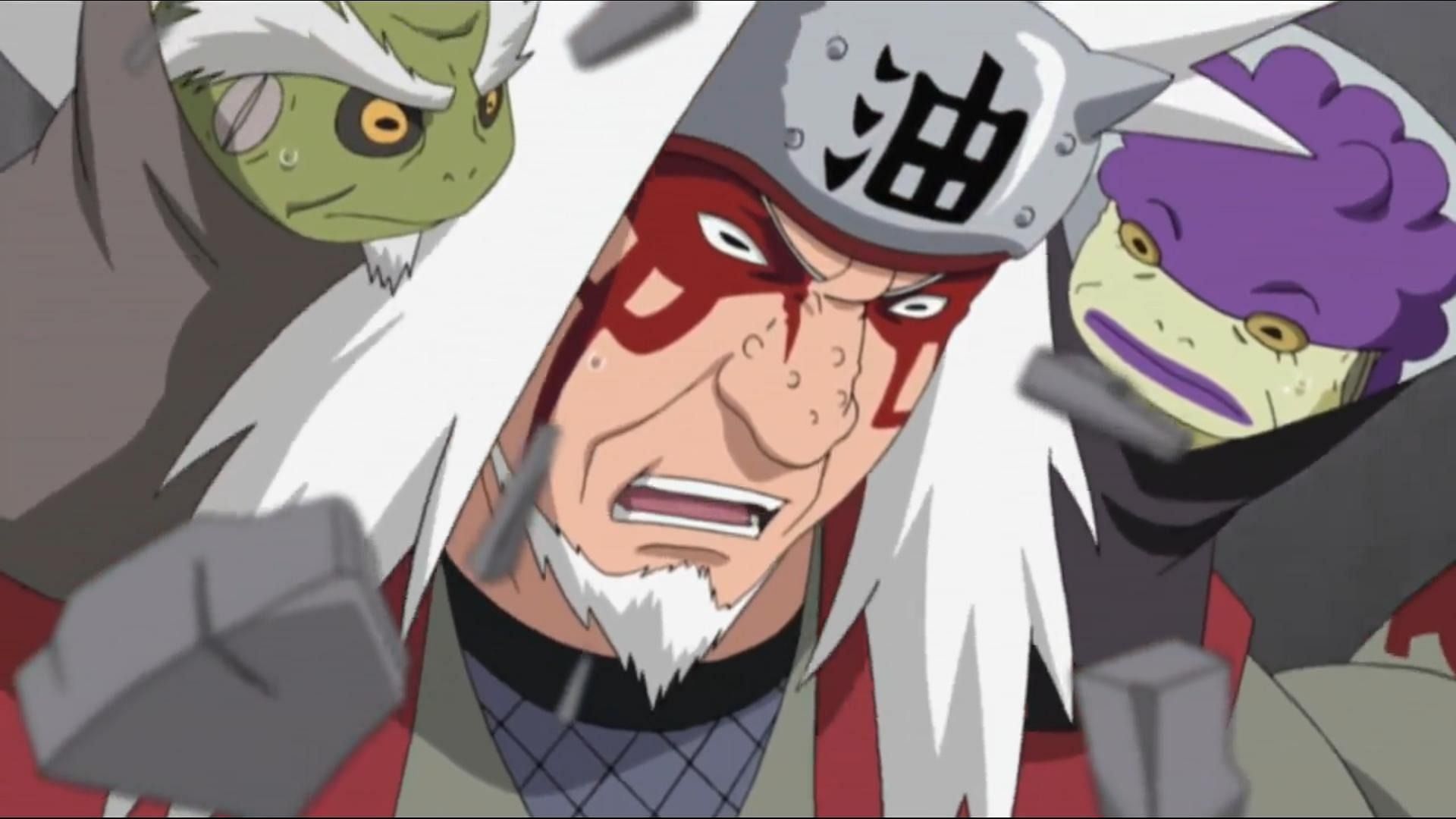 Jiraiya using Sage Jutsu in the Naruto: Shippuden anime (Image via Studio Pierrot)