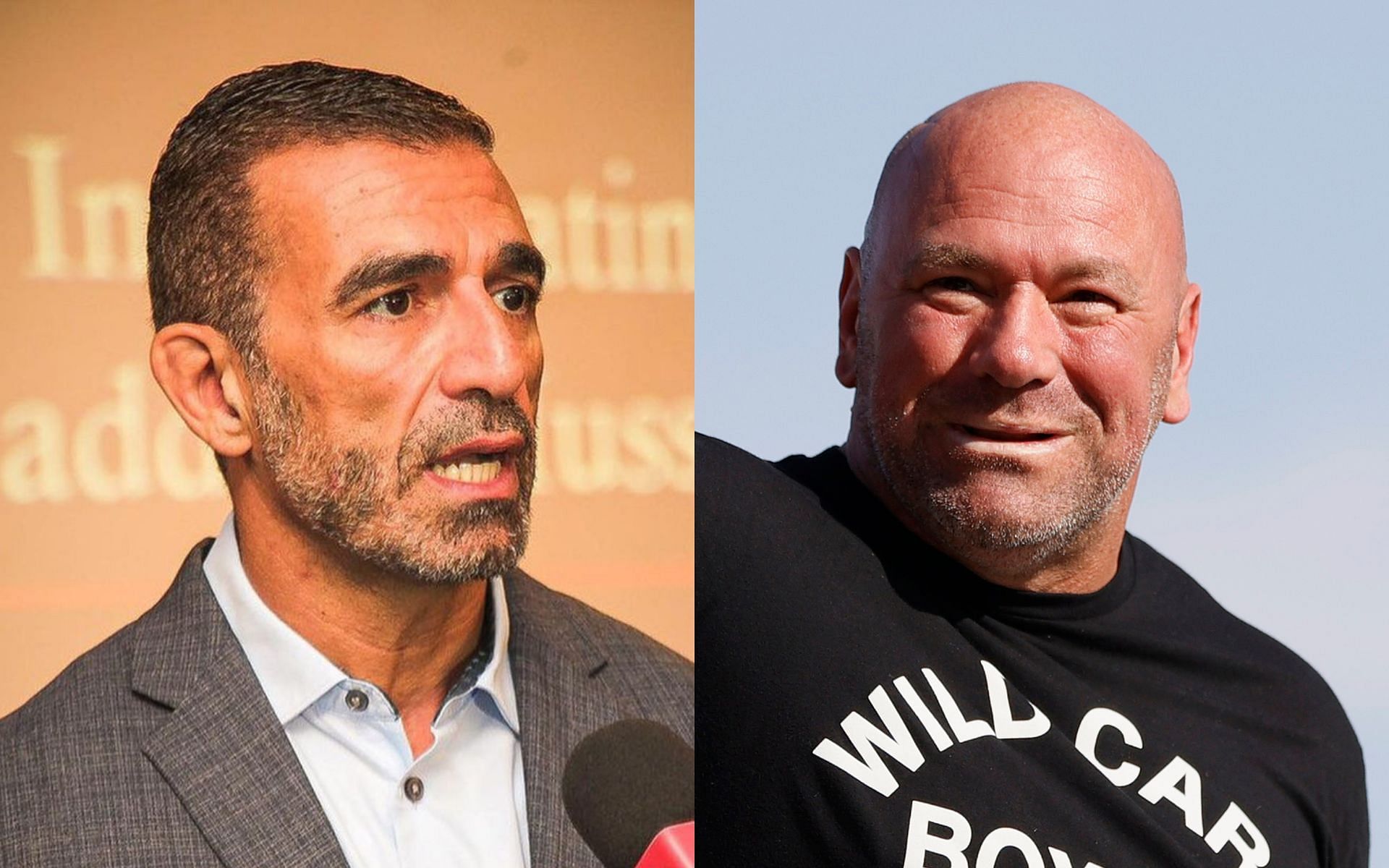 George Piro (Left); UFC CEO Dana White (Right) [*Image courtesy: @georgepiro_att Instagram; Getty Images]
