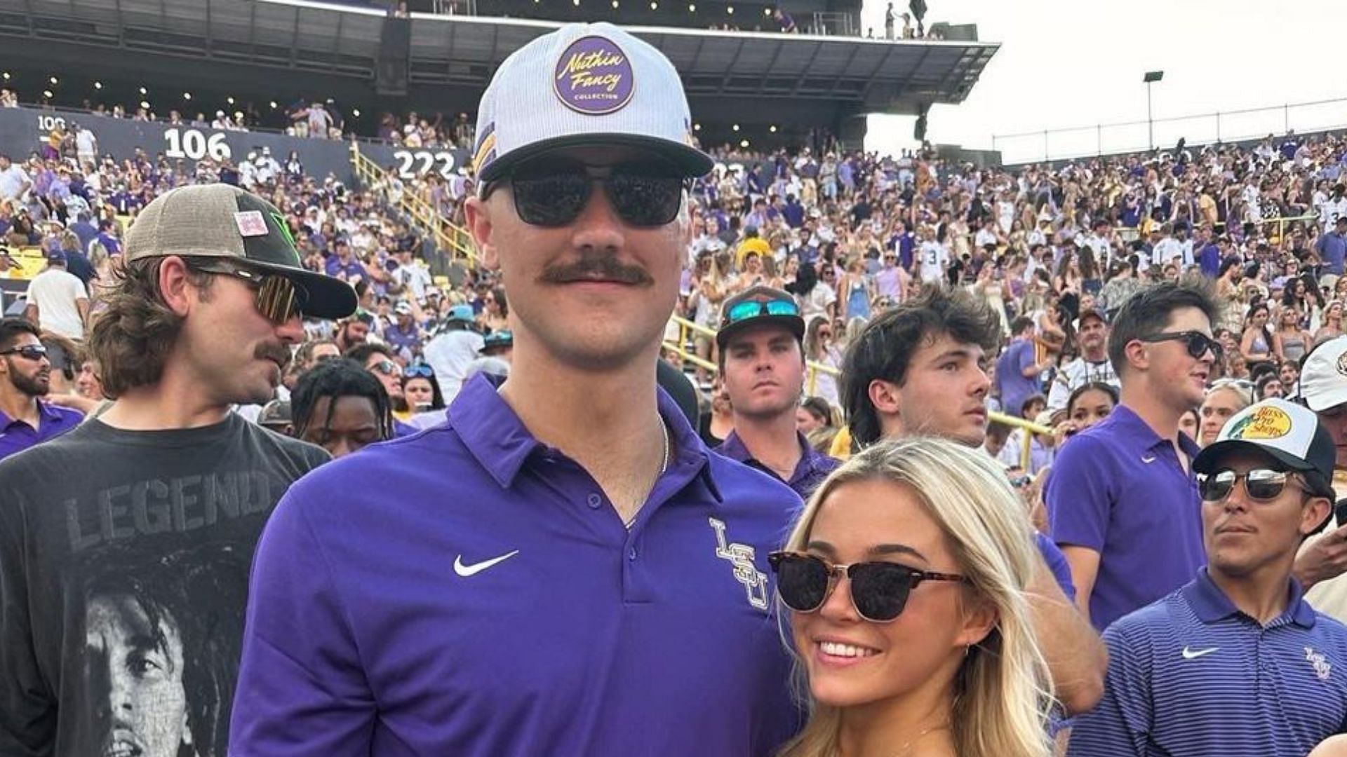 Dunne and Skenes at a NCAA Football match (Image via Instagram)