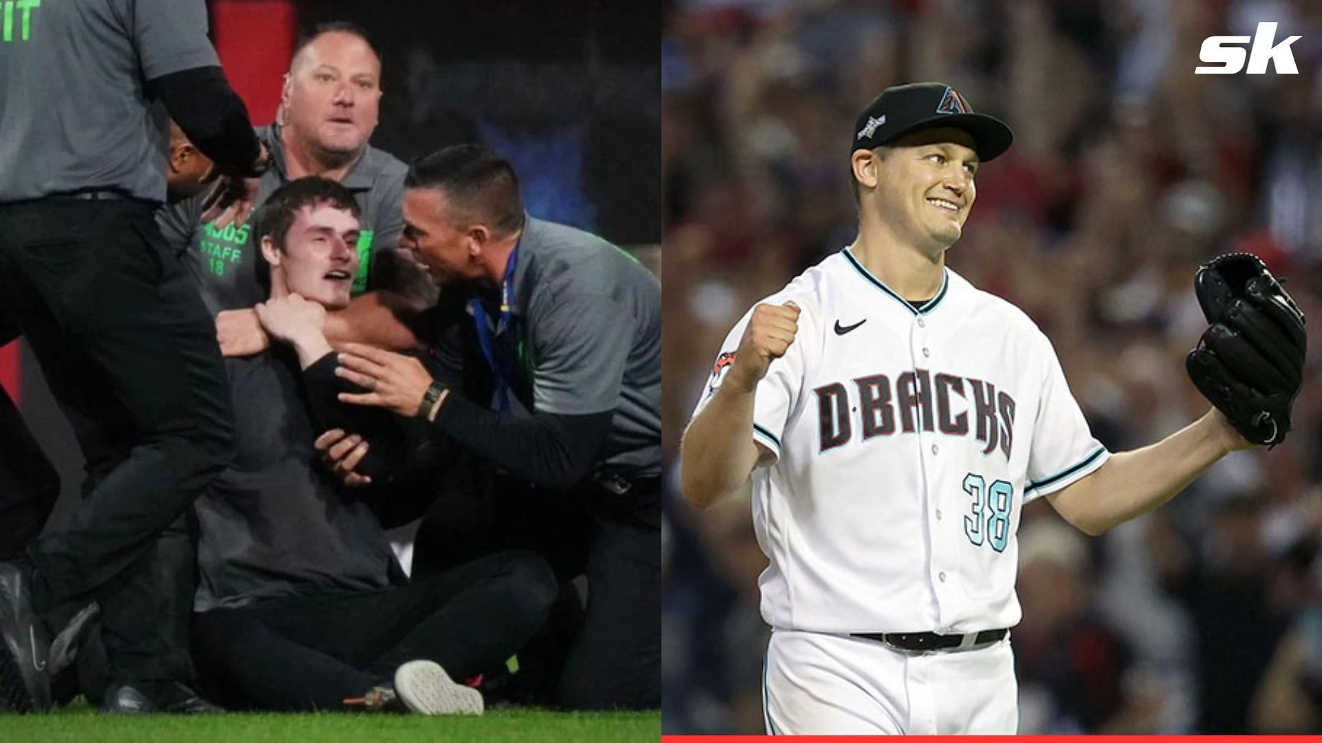 DBacks reliever Paul Sewald has revealed he loved seeing the wayward Phillies fan hauled down