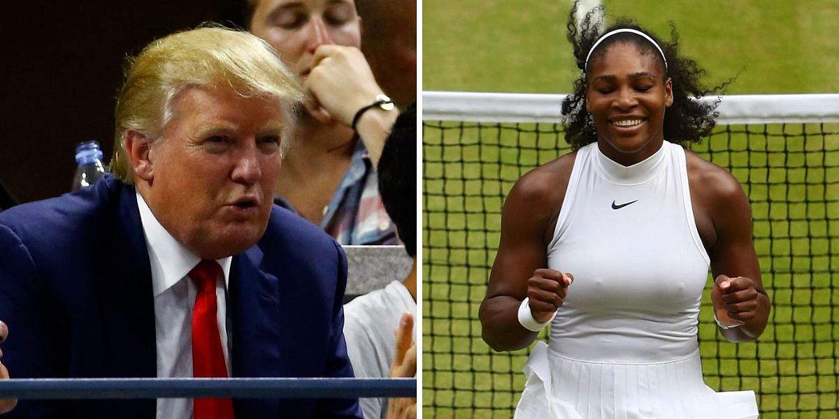 Donald Trump (L) and Serena Williams (R)