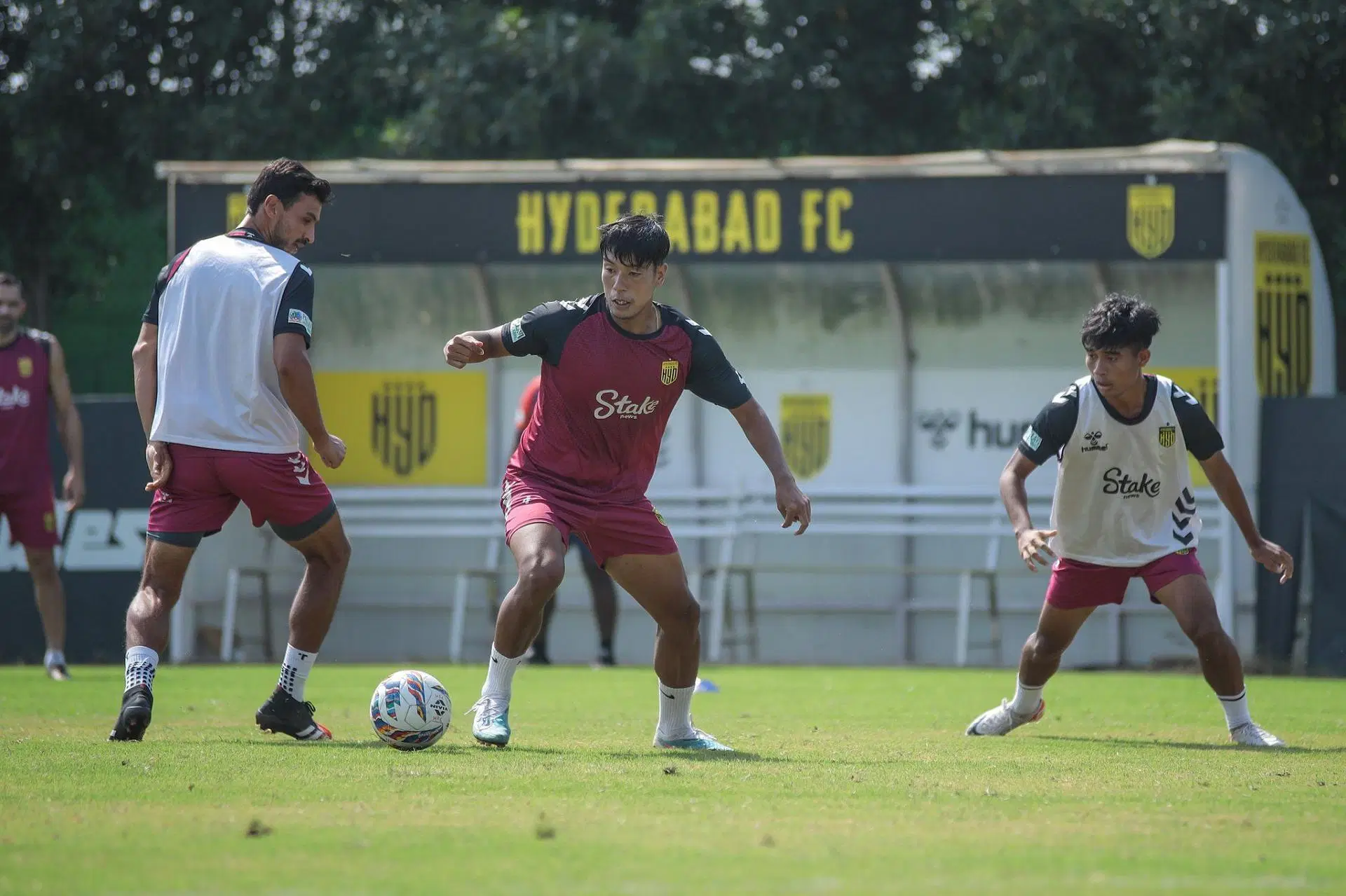 Hyderabad FC players in training (PC: HFC Media)