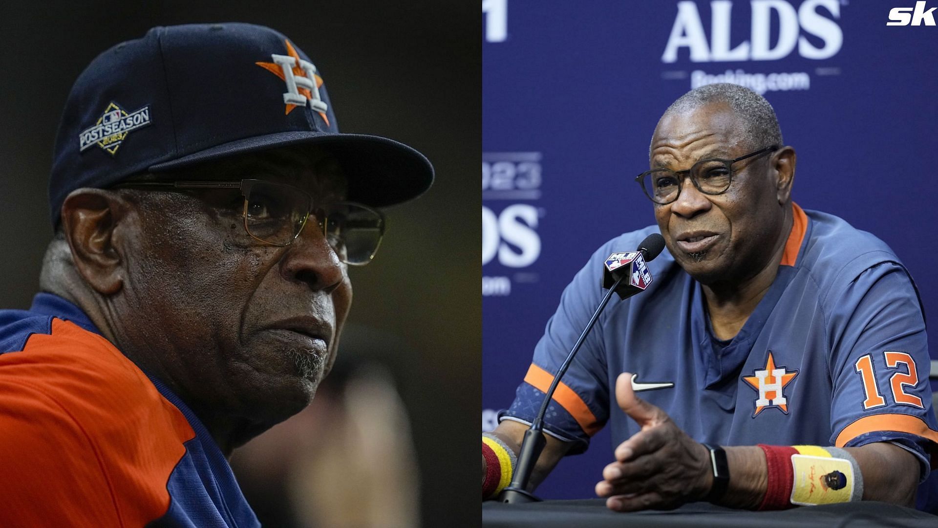Houston Astros manager Dusty Baker Jr. watches on during their game against the Minnesota Twins
