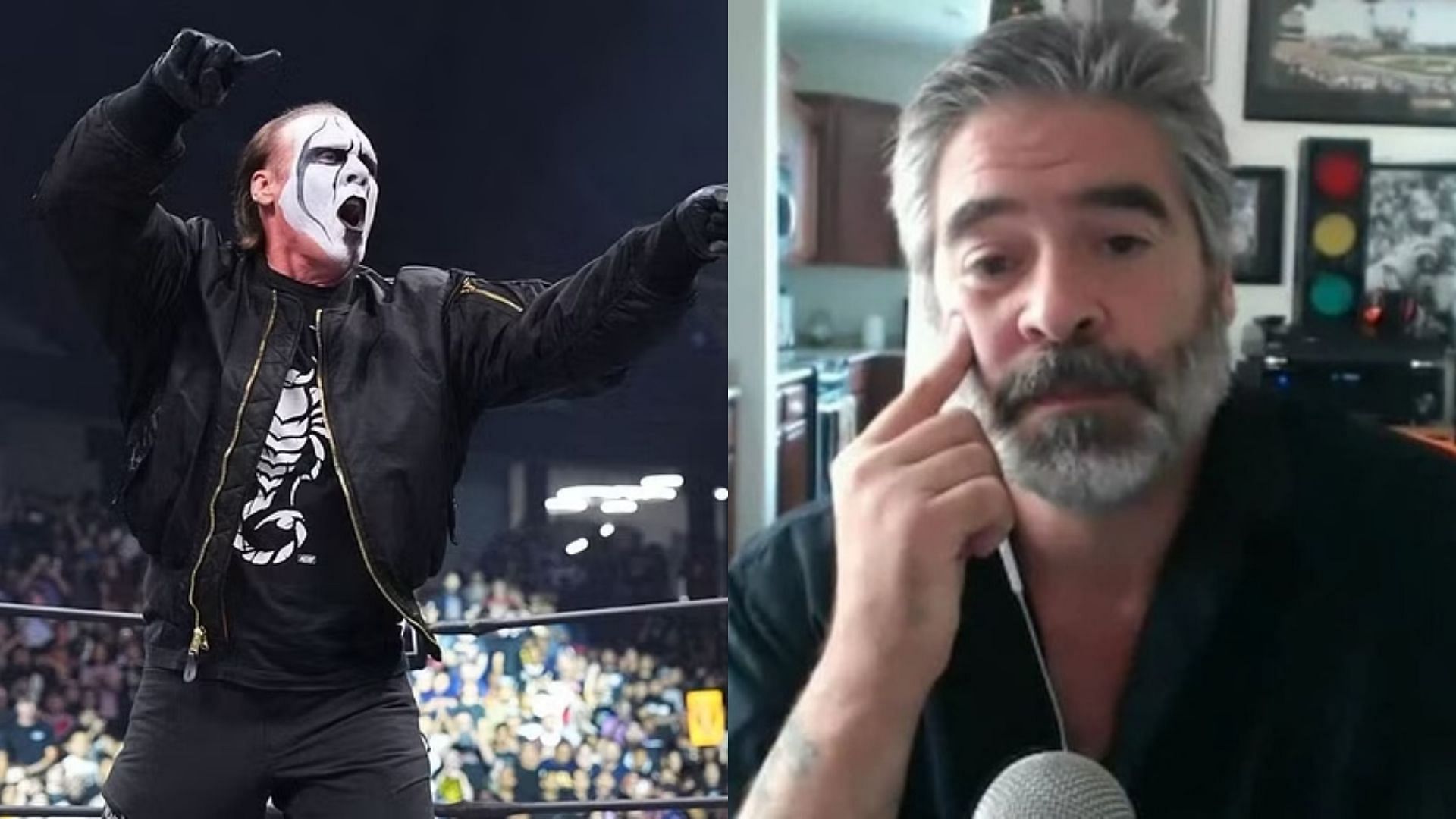 Sting (left) and Vince Russo (right).