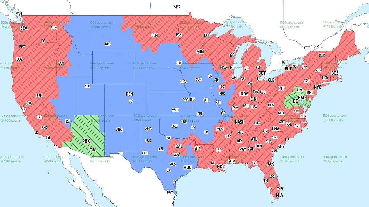 NFL Week 8 Coverage Map 2023: TV Schedule, Channel And Broadcast ...