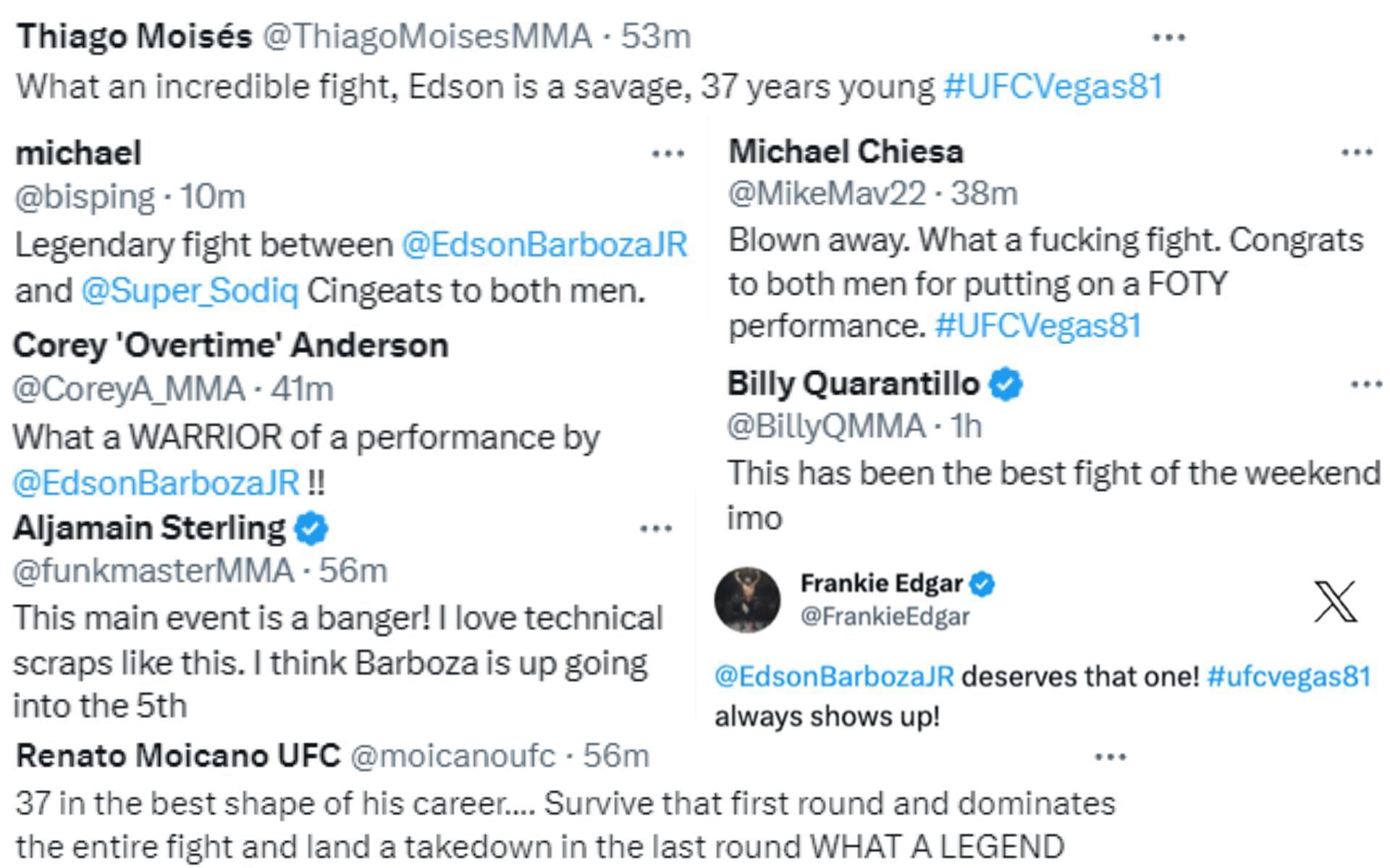 MMA fans react to Sodiq Yusuff vs. Edson Barboza
