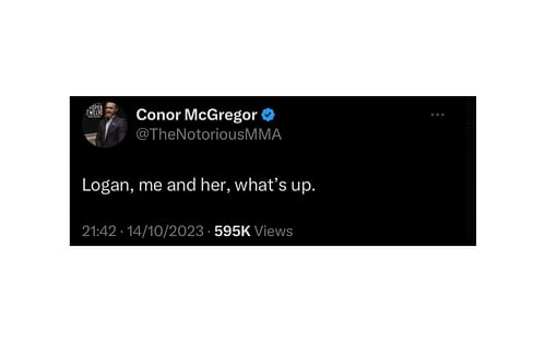 Credits: @TheNotoriousMMA on X