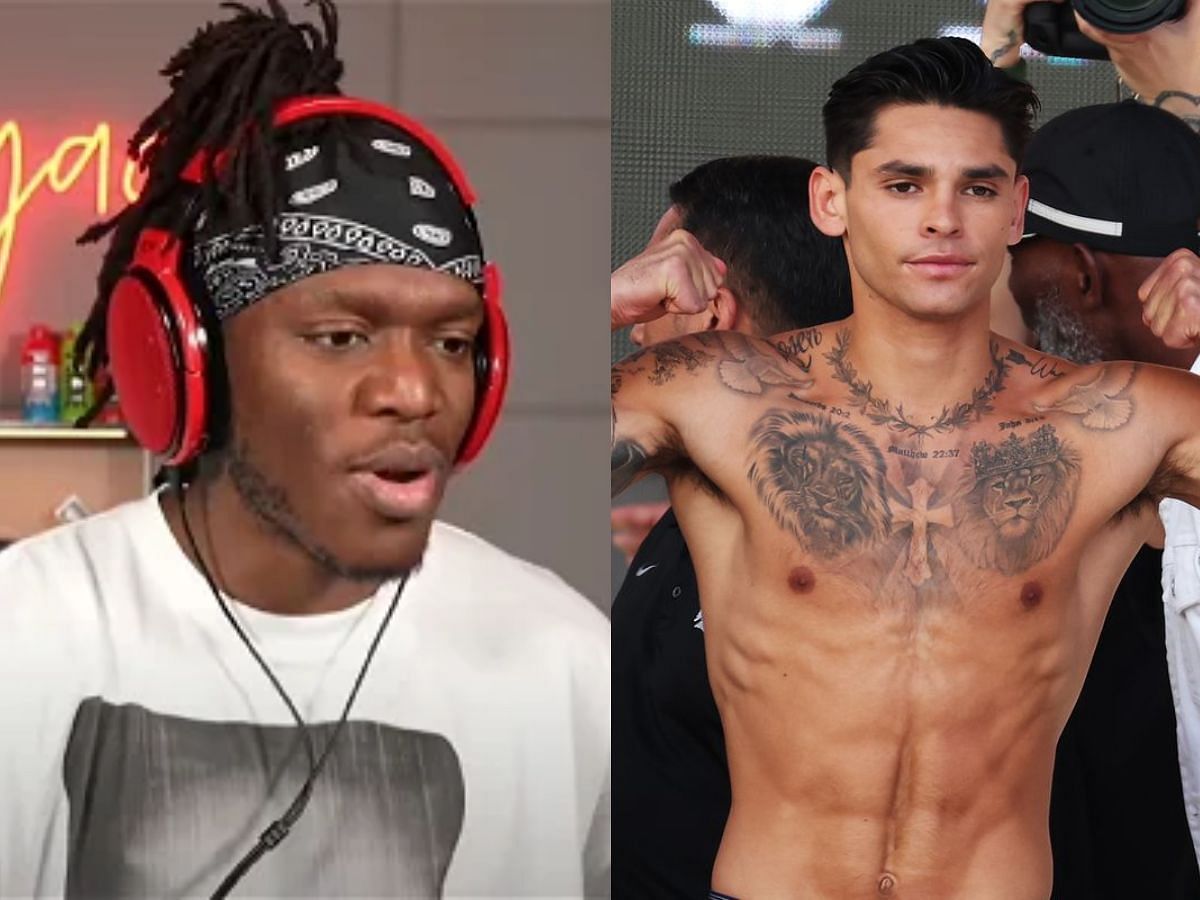 KSI and Ryan Garcia beef online (Image via Sportskeeda)