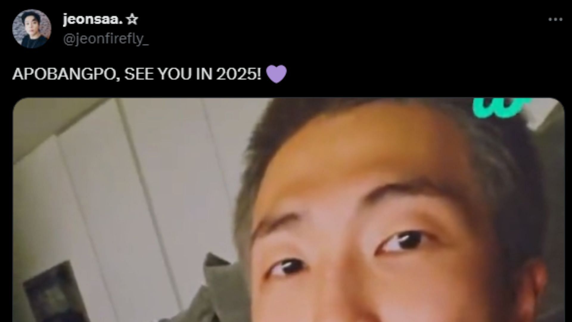BTS&#039; RM revealed on Weverse live that he really misses his band members (Image via X/@jeonfirefly_)