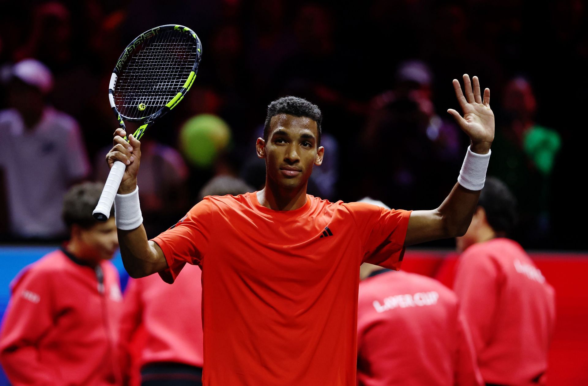 Felix Auger-Aliassime pictured at the Laver Cup 2023