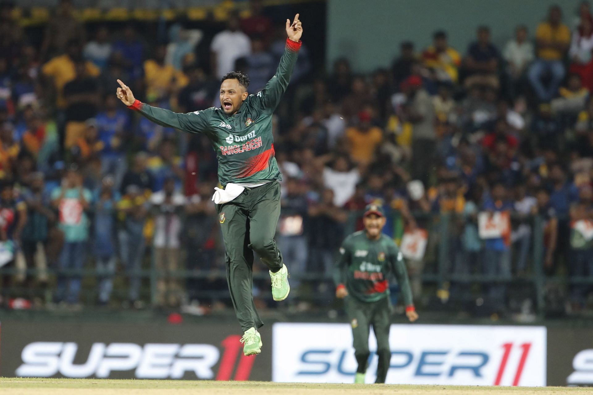 Shakib Al Hasan celebrating a wicket during the Asia Cup 2023 [Getty Images]