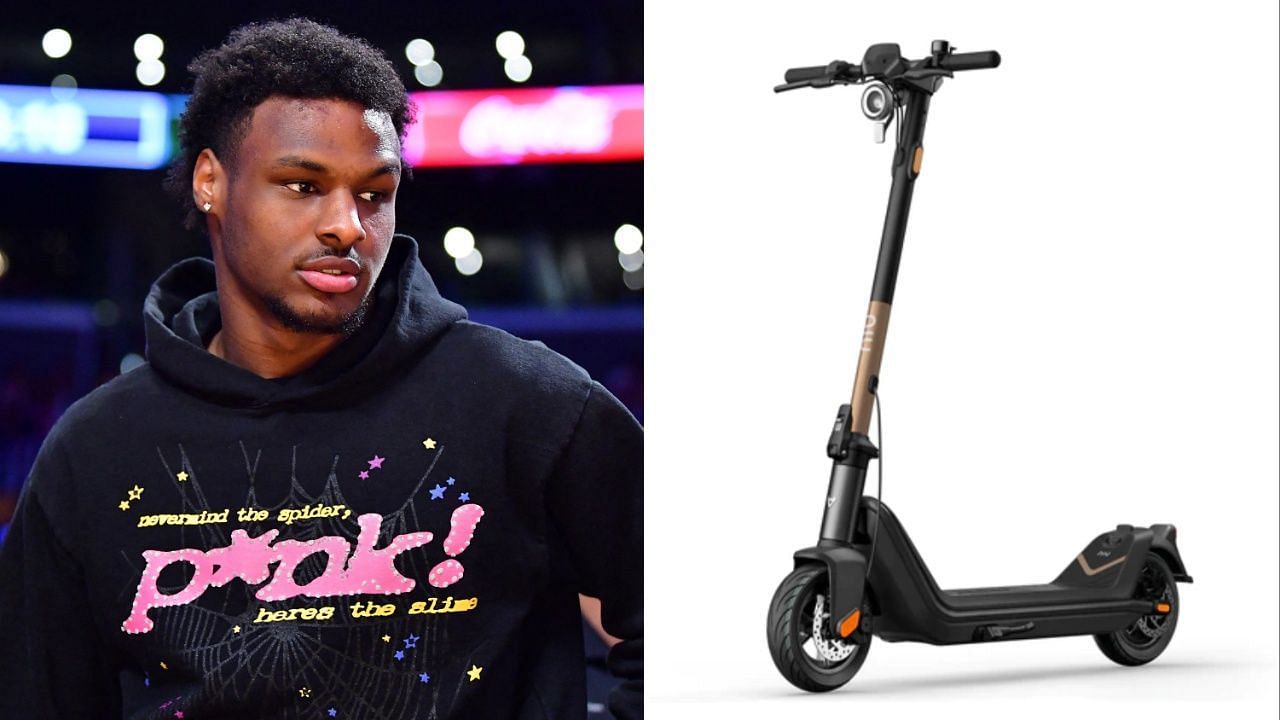 Bronny James was spotted driving NIU - KQi3 Pro Electric Kick Scooter
