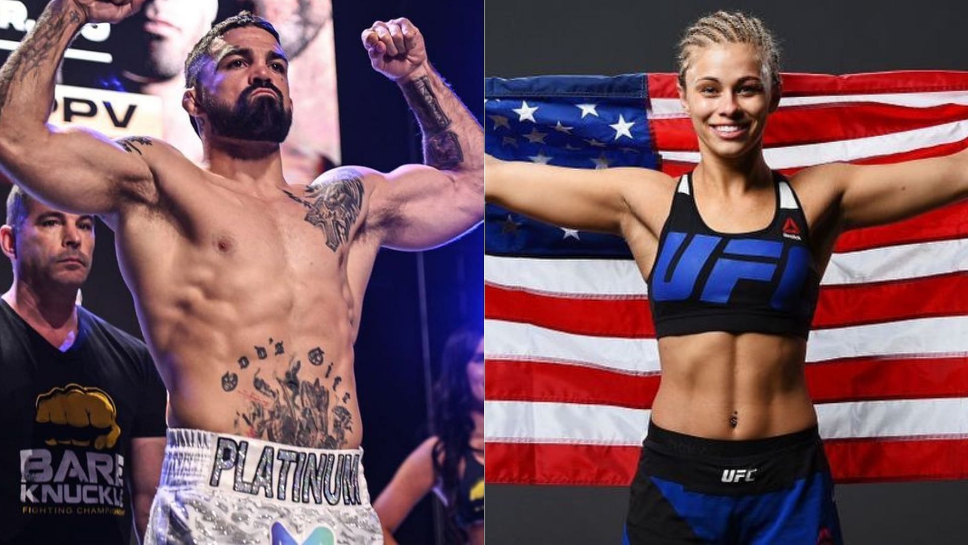 Mike Perry (left) Paige VanZant (right) [Image courtesy @platinummikeperry @paigevanzant on Instagram]