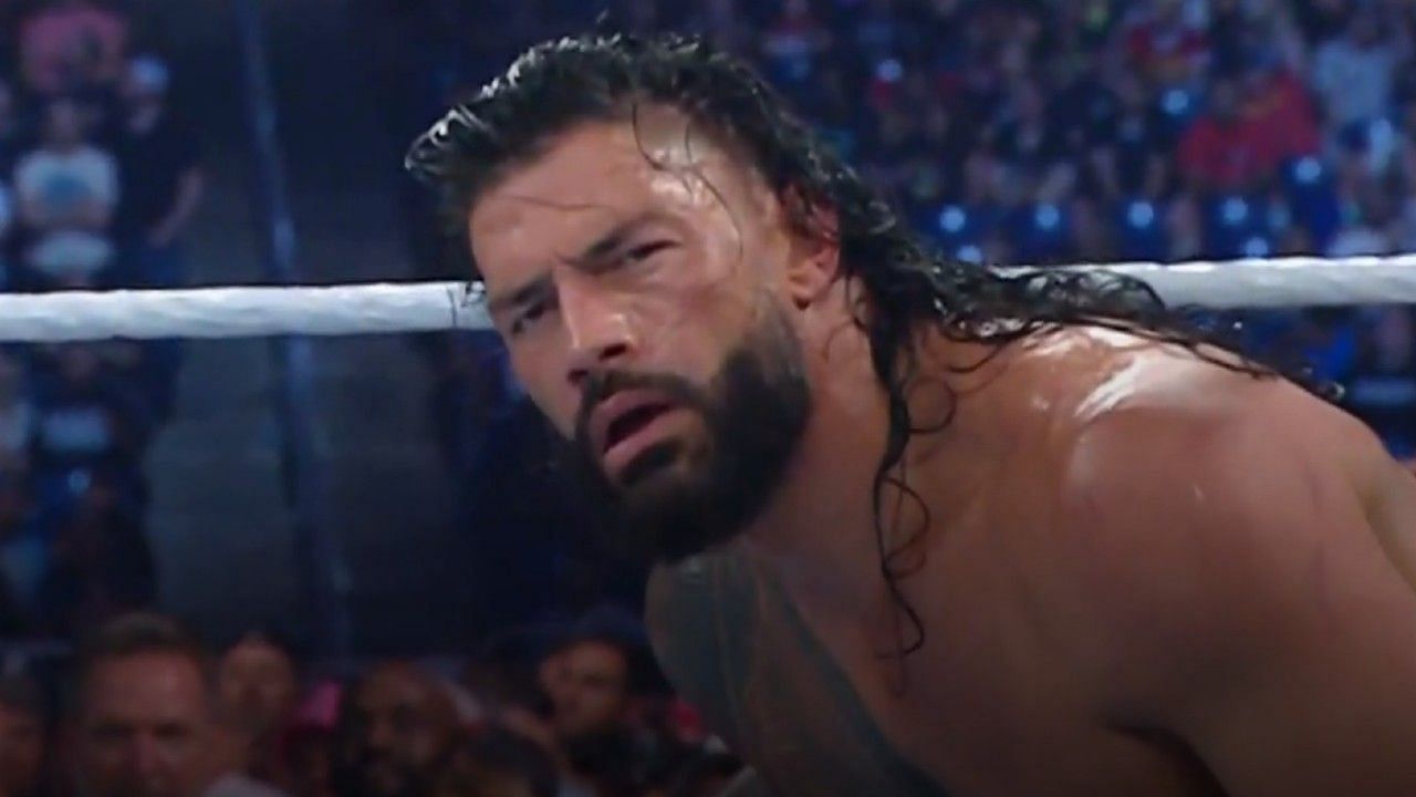 Roman Reigns is wrestling