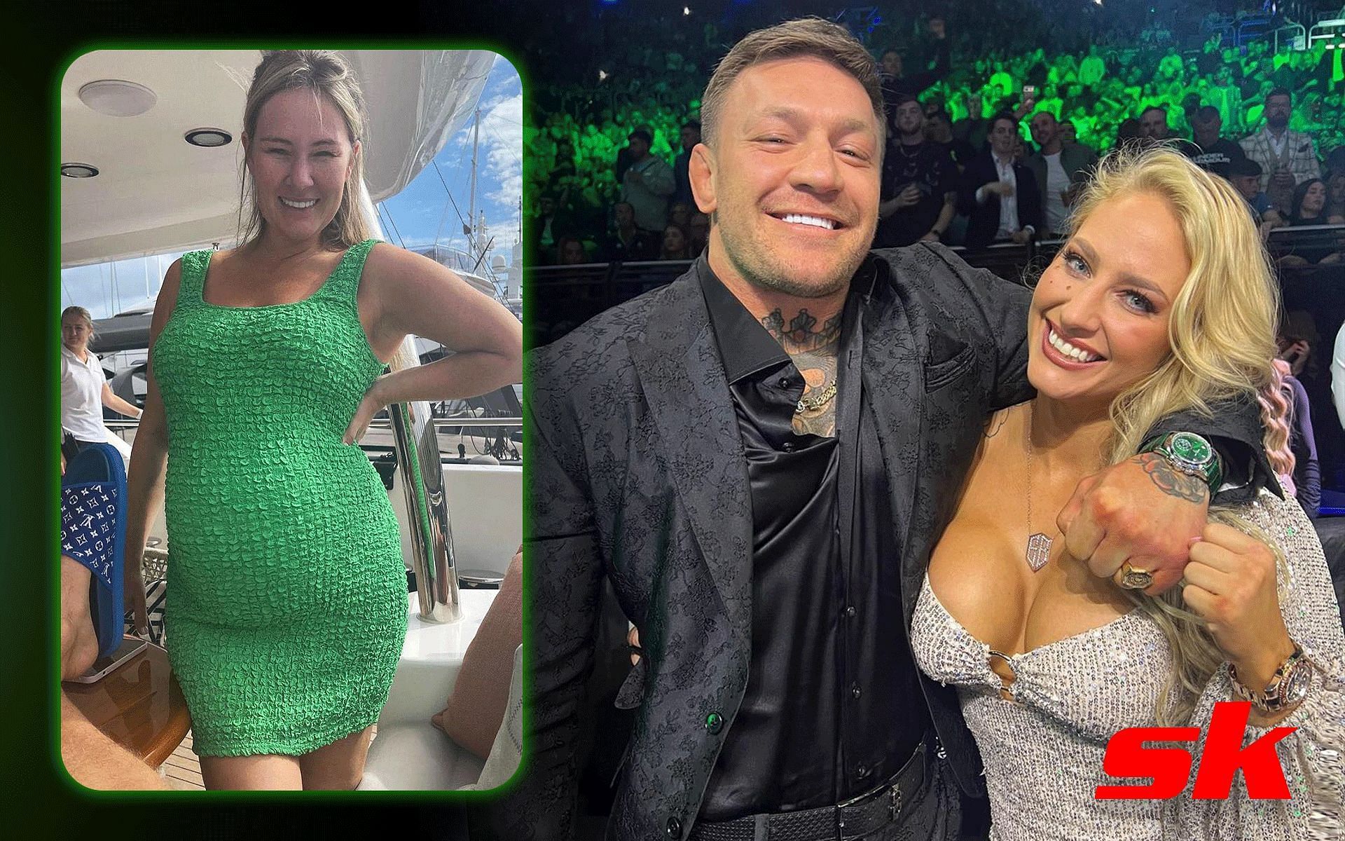 Dee Devlin (Left); Conor McGregor with Ebanie Bridges (Right) [*Image courtesy: @thenotoriousmma and @ebanie_bridges Instagram]