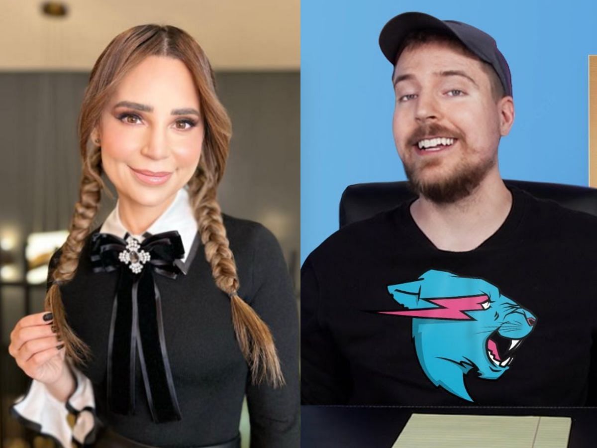 Fans react to the ongoing feud between Rosanna Pansino and MrBeast (Image via Sportskeeda)