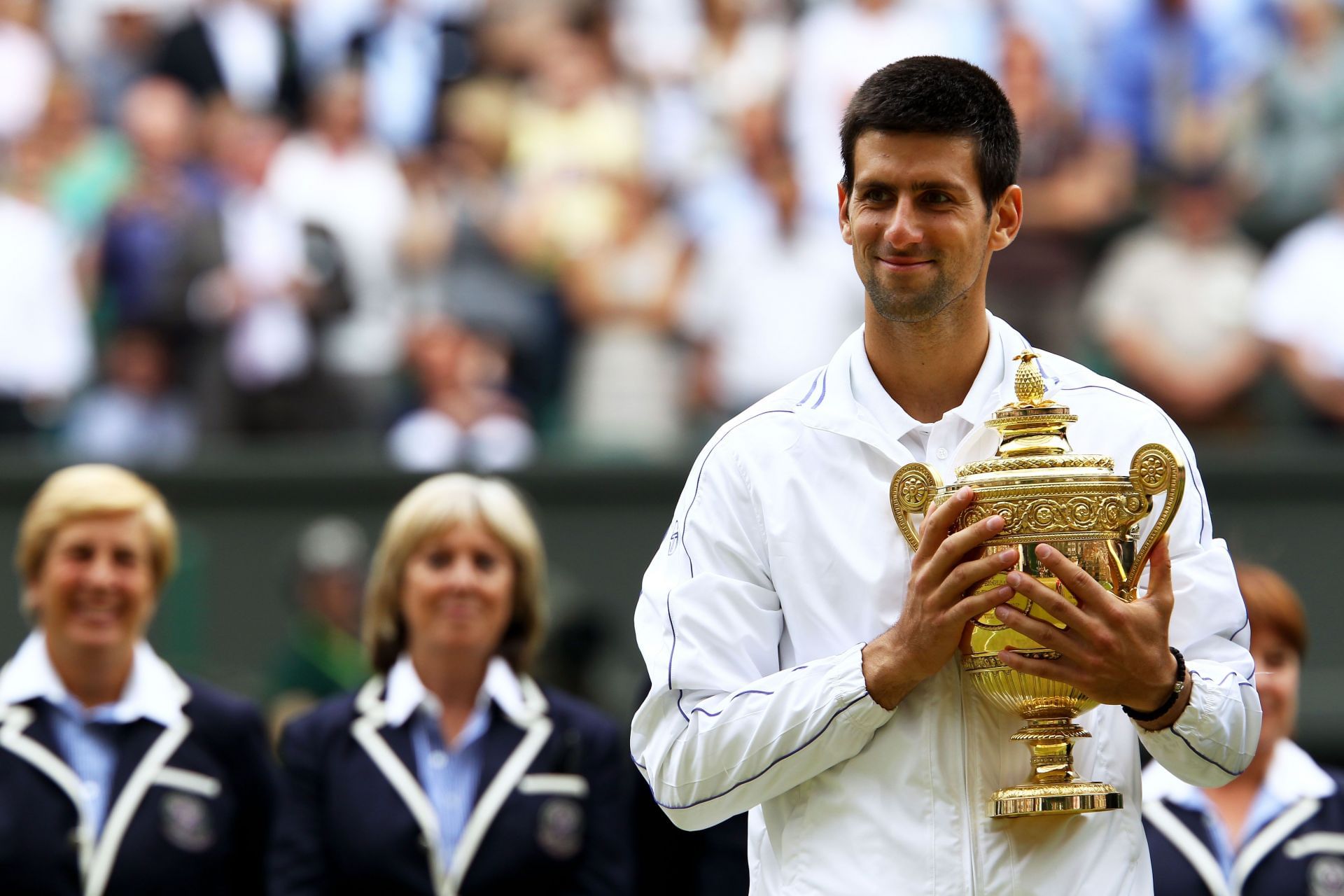 Novak Djokovic at the 2011 Wimbledon.