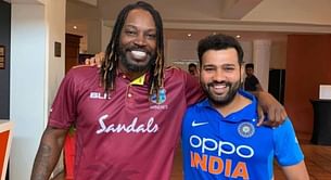 "45 Special" - Chris Gayle congratulates Rohit Sharma on breaking his record for most international sixes