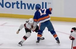 VIDEO: Matt Martin & Mark Kastelic drop the gloves after Senators center's hit on Isles teammate