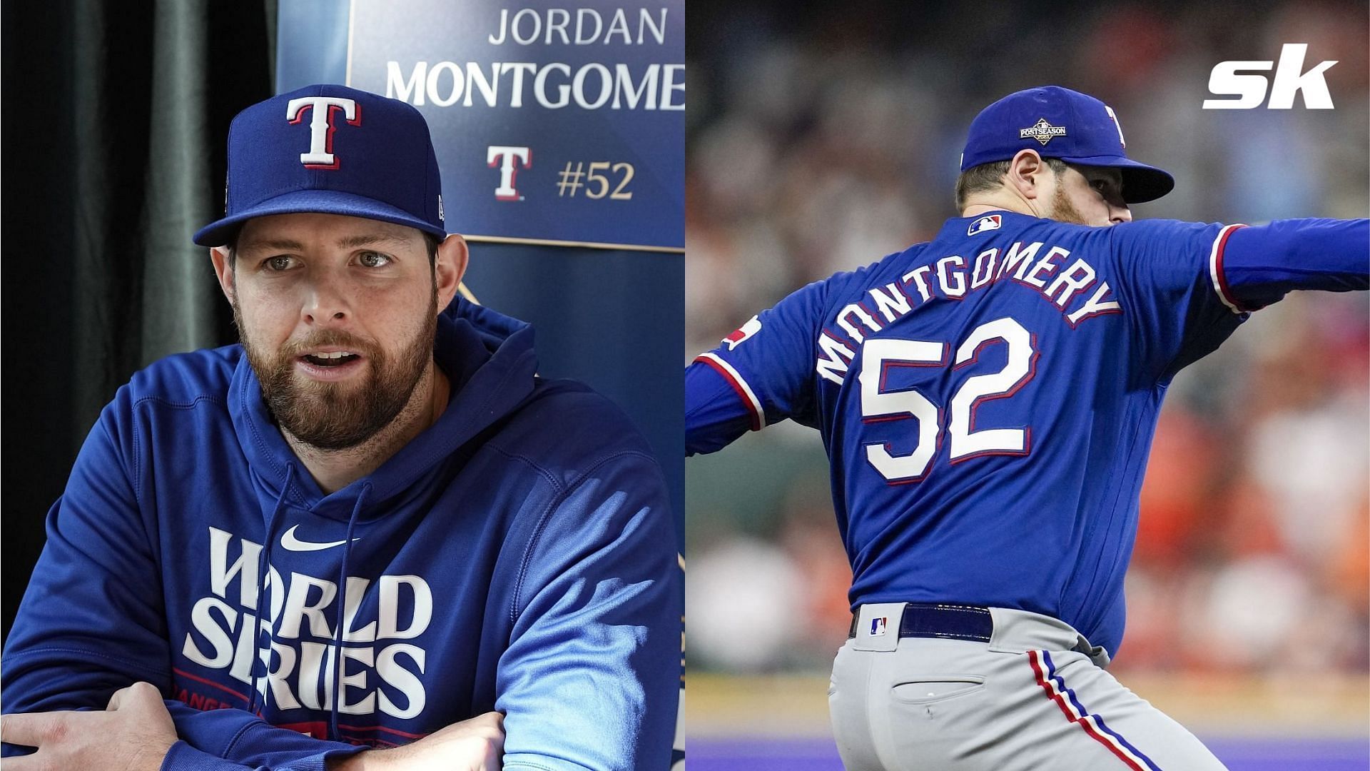 Texas Rangers starter Jordan Montgomery says credits his high school coaches for teaching him to be stoic on the mound