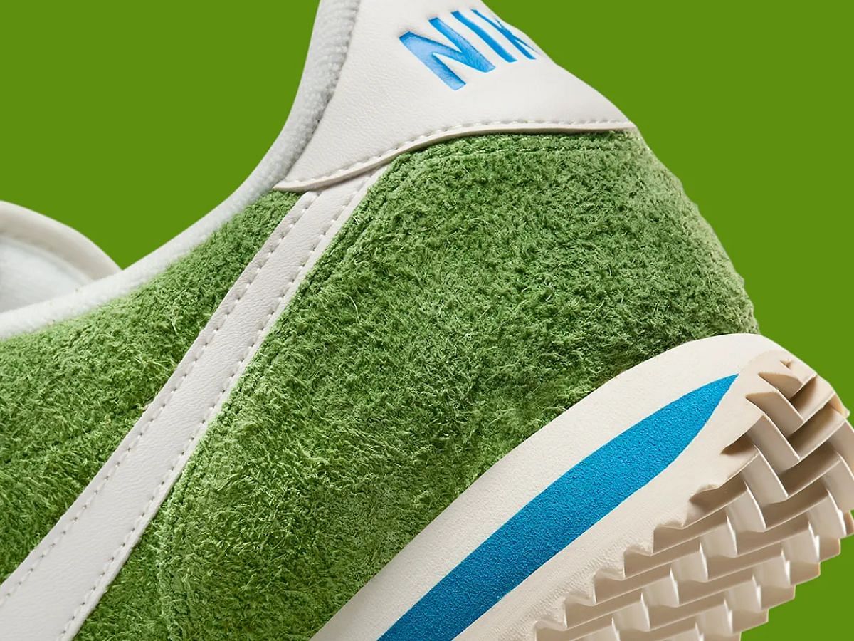 Nike Cortez &ldquo;Green Suede&rdquo; sneakers sole (Image via Twitter/@fullress)