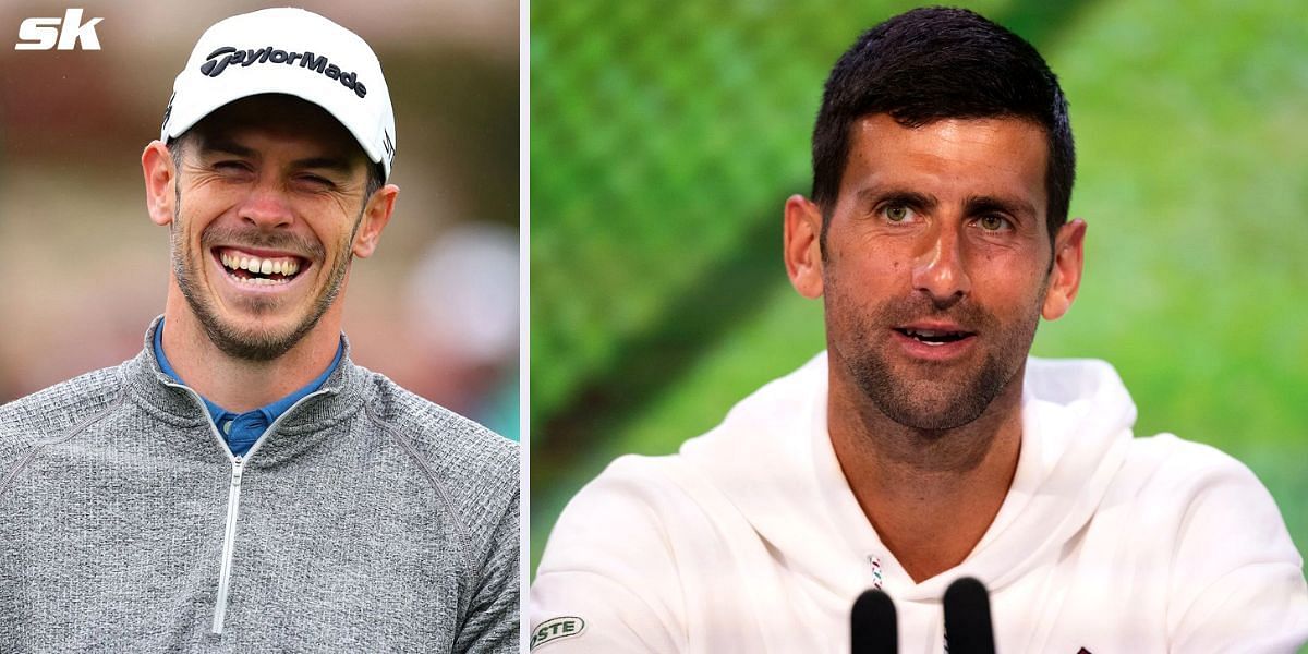 Gareth Bale (L) and Novak Djokovic