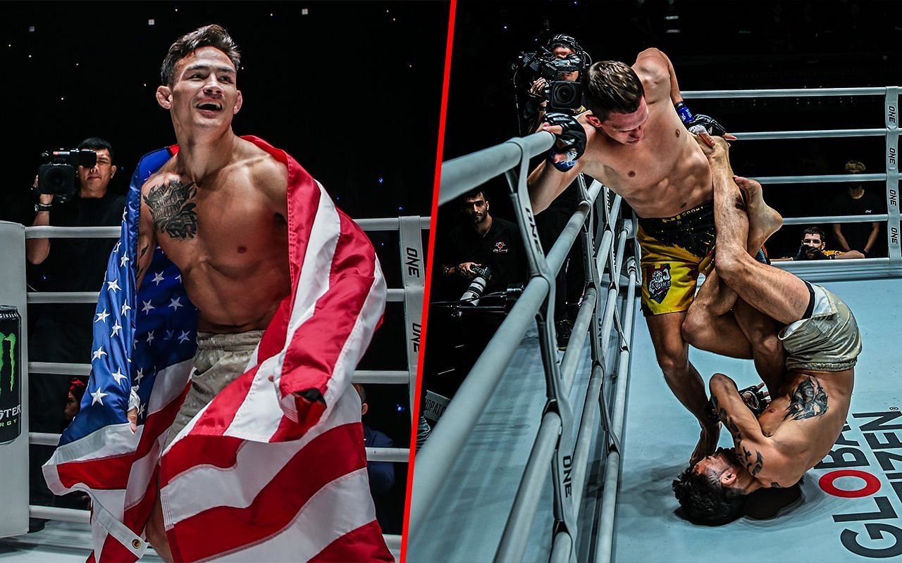 Thanh Le (left) and Le fighting Ilya Freymanov (right) | Image credit: ONE Championship