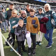 Lane Johnson with his kids