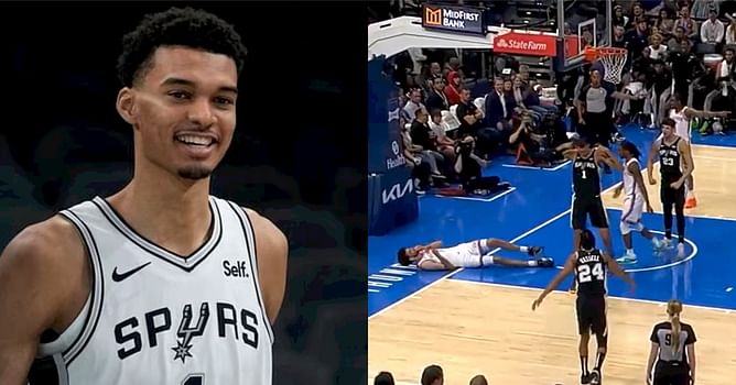 Watch: Victor Wembanyama drives through Chet Holmgren and flexes on him after making tough bucket