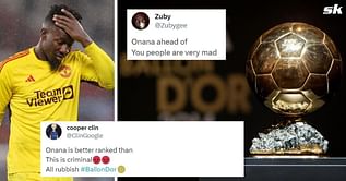 “Joke of the century”, “This is criminal” – Fans react as Andre Onana beats Manchester City and Arsenal stars in 2023 Ballon d'Or rankings