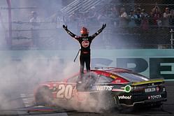 Christopher Bell celebrates special playoff win at Homestead just days after underplaying his chances at Miami NASCAR circuit