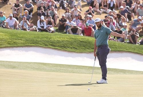 Rahm at the 2023 Phoenix Open (Image via Getty).