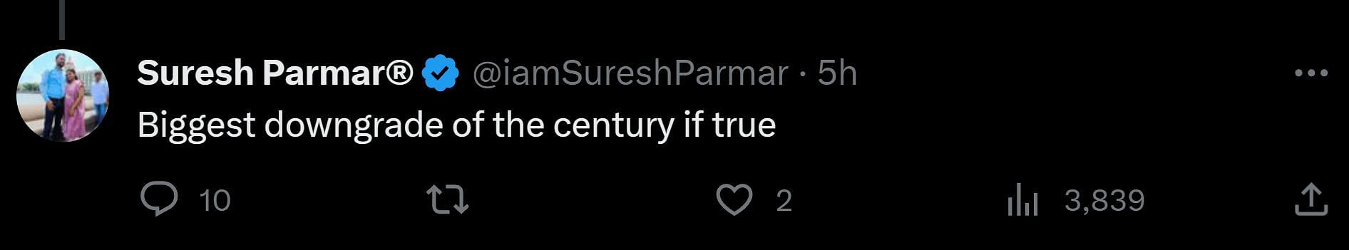 A tweet reply to DF&#039;s post about Justice League (Image via X/@iamSureshParmar)