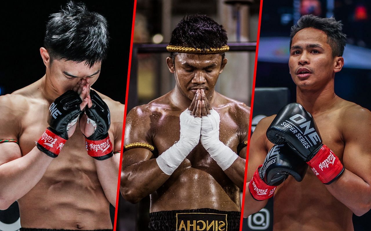 (From left) Tawanchai PK Saenchai, Buakaw Banchamek, and Superbon Singha Mawynn. [Image: ONE Championship/Various]