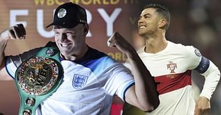 "You're the greatest footballer that's ever lived" - Tyson Fury hails Cristiano Ronaldo as the two superstars meet up in brilliant video