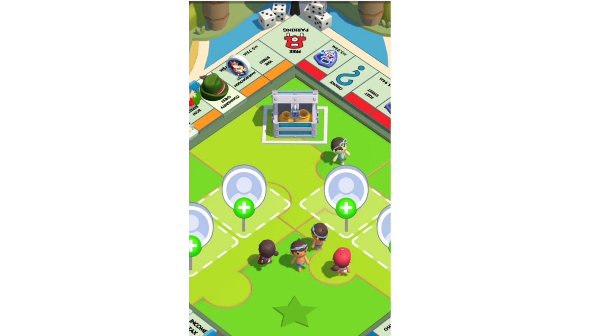 Tap on these slots to accept your friend&#039;s invitation or to send an invitation to your friend and start playing (Image via Scopely)