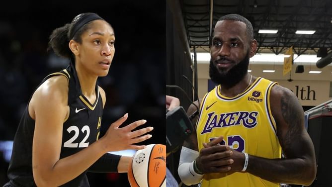 “Only 4 you!”: LeBron James wishes A’Ja Wilson well ahead of WNBA Finals with stunning player edition shoes
