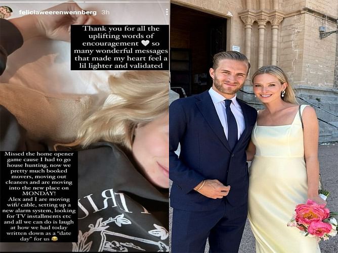 Alex Wennberg's wife & soon-to-be mother Felicia discloses reason for not attending Seattle Kraken home opener