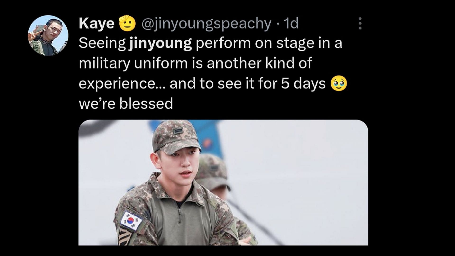 Fans swoon over actor&#039;s latest appearance at 2023 Army Fest (Image via X)