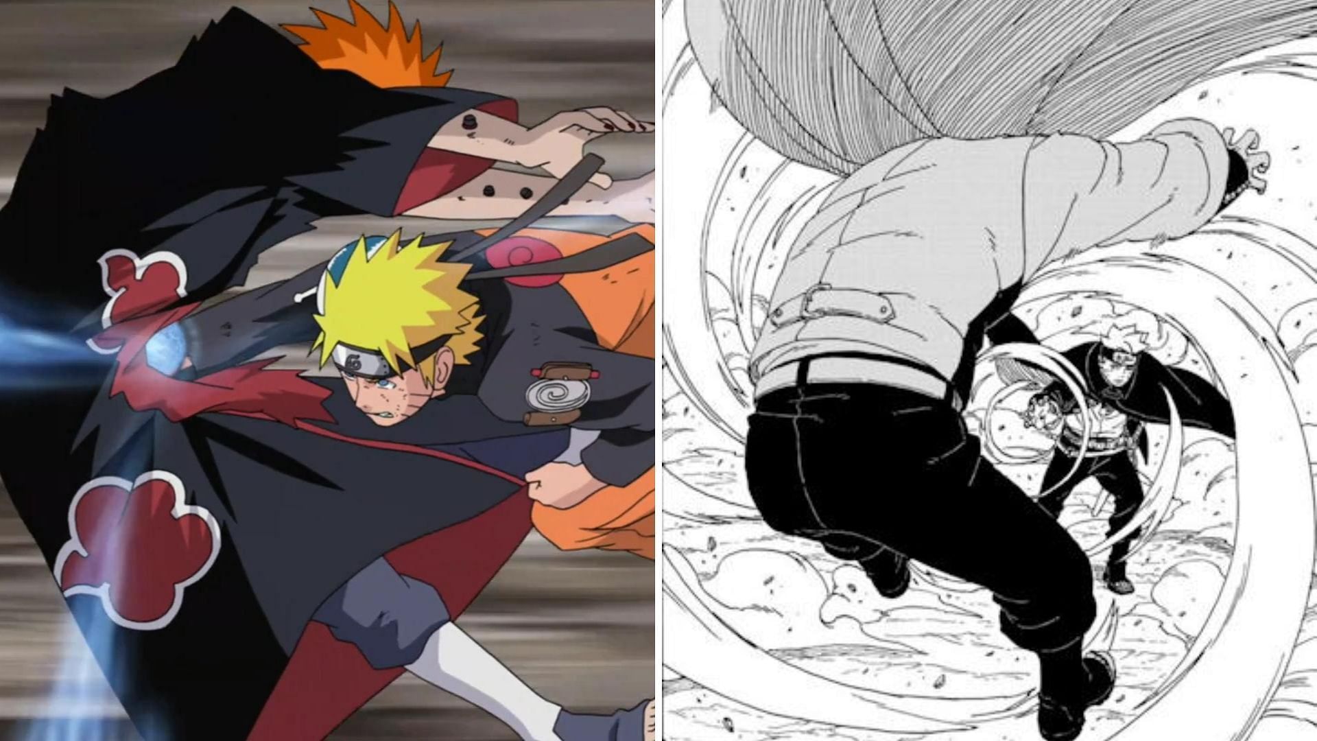 Rate this drawing out of 10 (Naruto vs Pain maga panel)