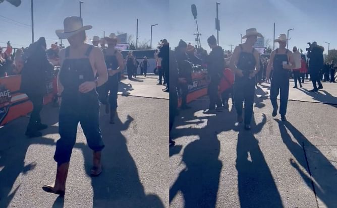 Watch: Calgary Flames enter the arena for Heritage Classic contest vs. Edmonton Oilers