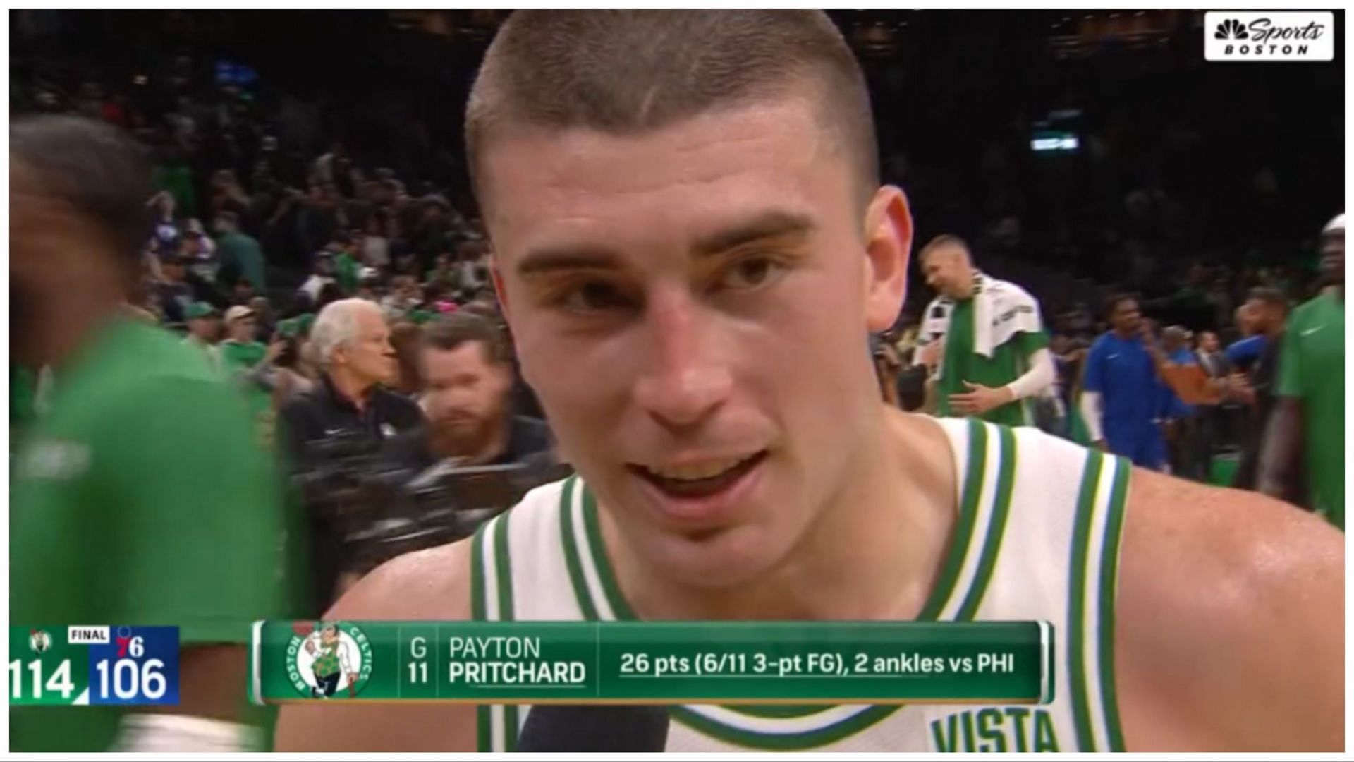 Payton Pritchard Boston Celtics (Photo via Ball is Life on X)