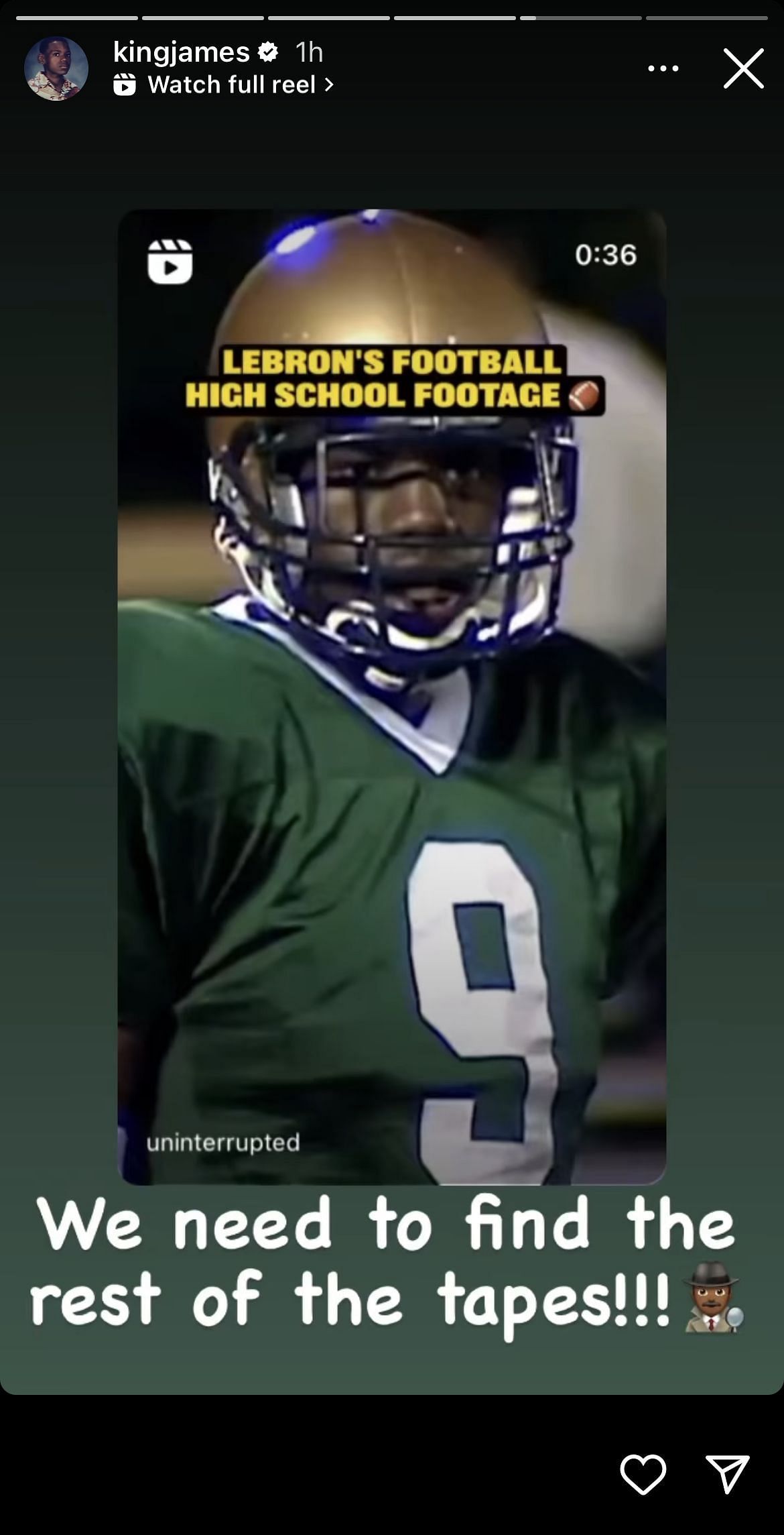 LeBron James was a baller in football too.