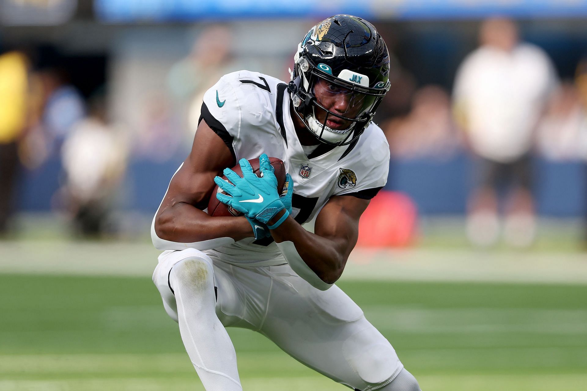 Zay Jones during Jacksonville Jaguars v Los Angeles Chargers