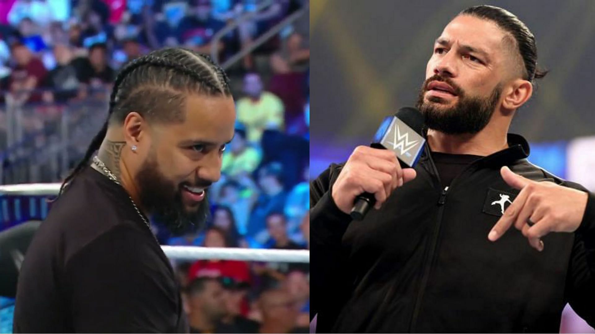 Jimmy Uso (left); Roman Reigns (right)