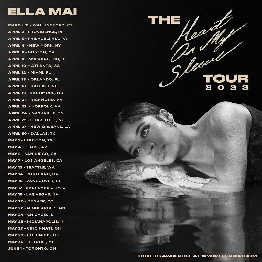 Ella Mai&#039;s &quot;Heart On My Sleeve&quot; 2023 Tour Dates