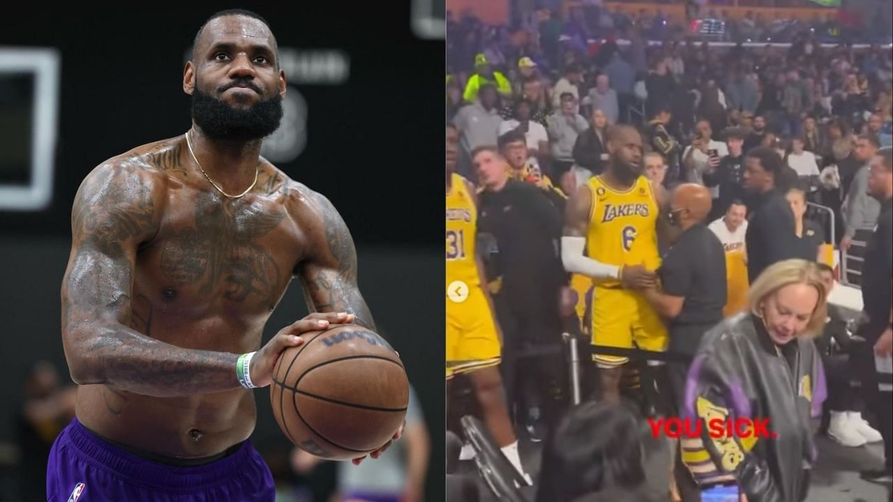 LeBron James insulted by anonymous fan after a match (via Instagram)