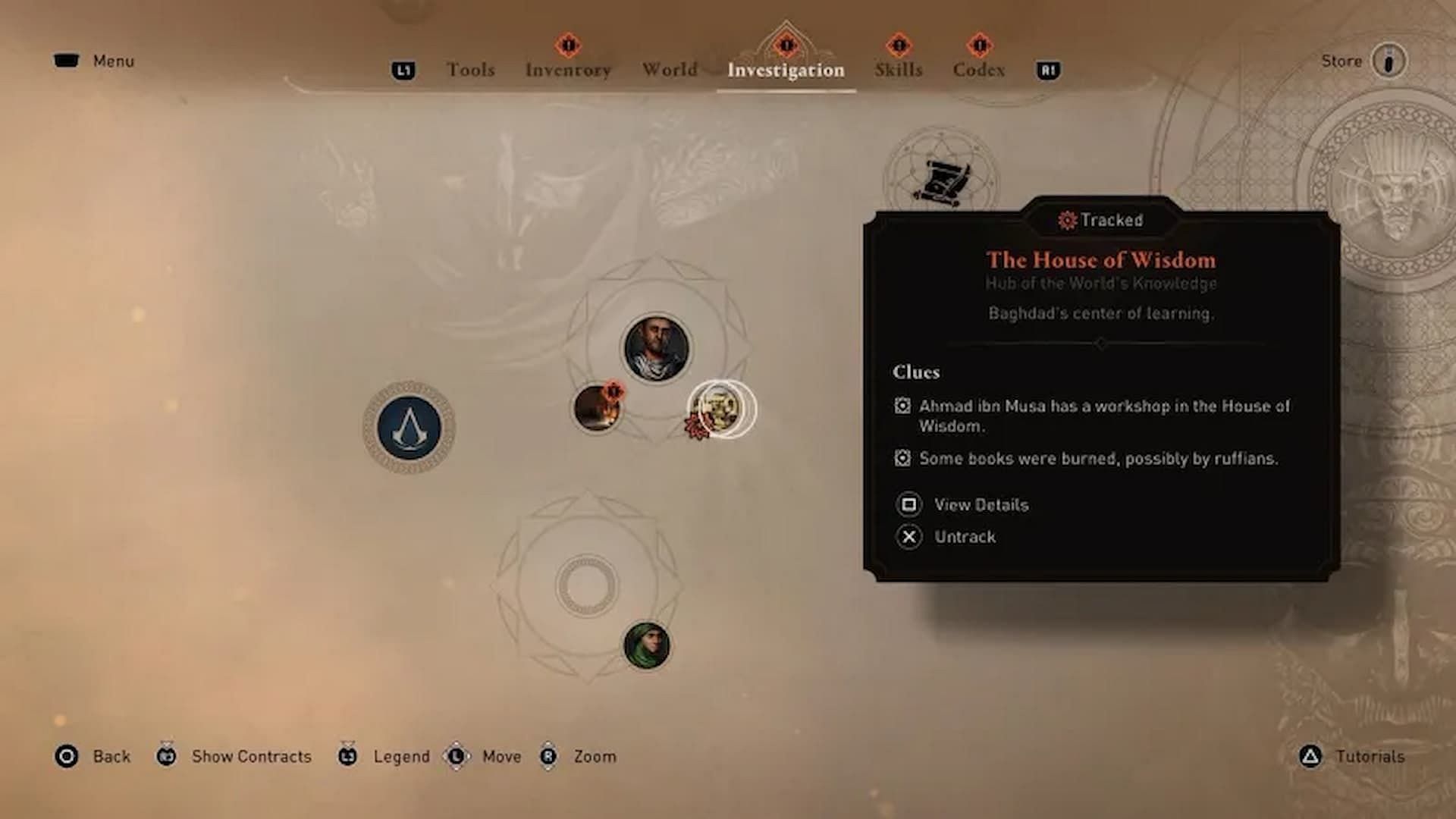 The Investigation Board (Image via Ubisoft)