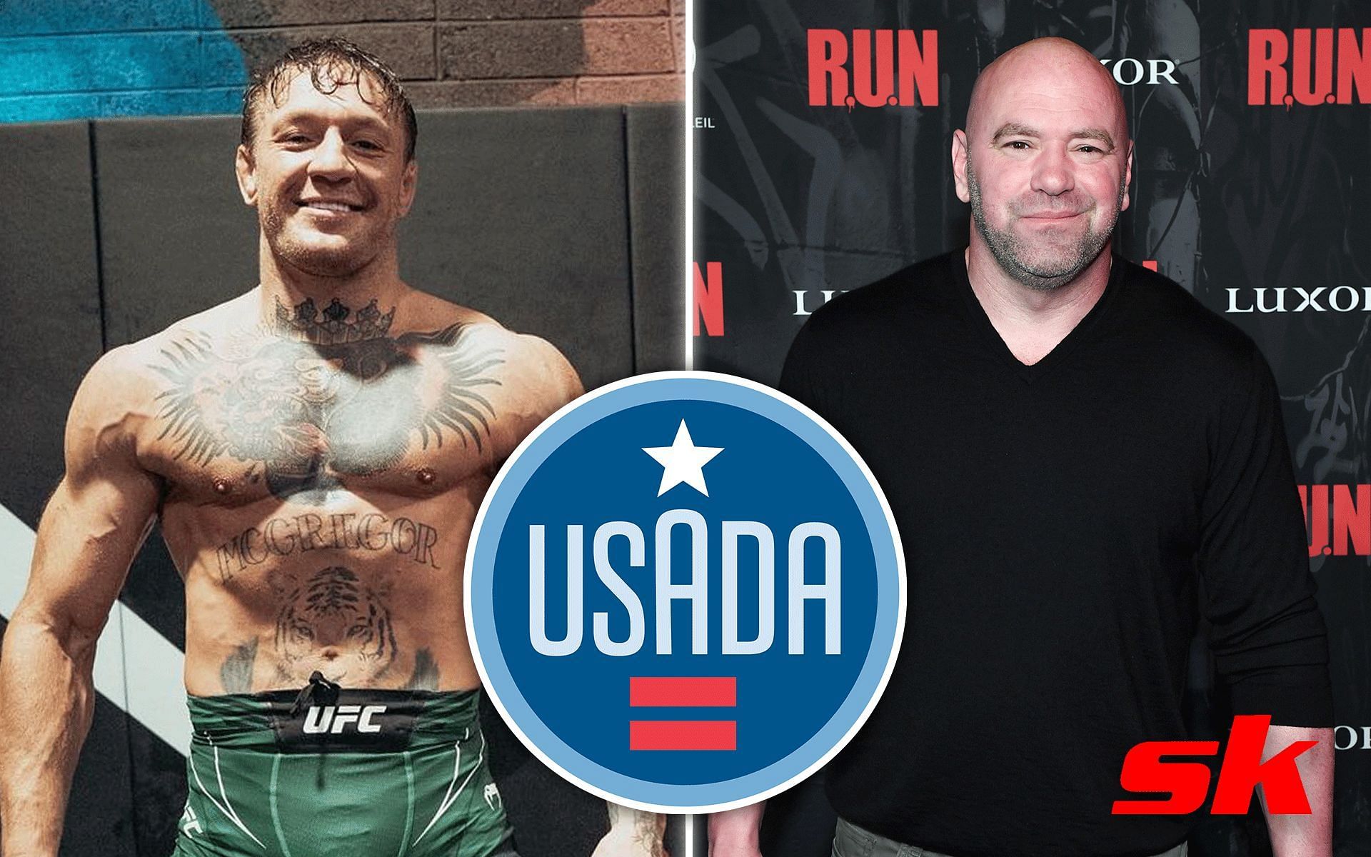 UFC-USADA split [Images via: @thenotoriousmma on Instagram and @usantidoping on X]