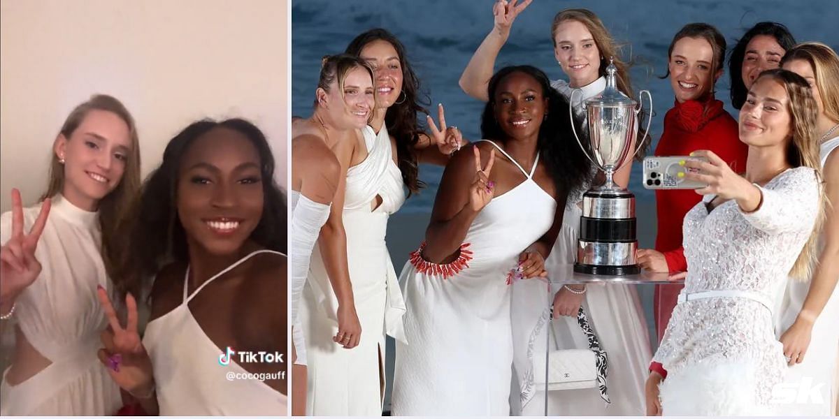 Players pictured at the 2023 WTA Finals gala